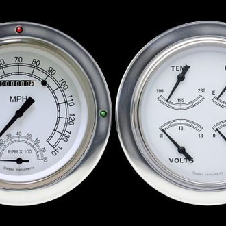 Classic Instruments® - Classic White Series Custom Gauge Set