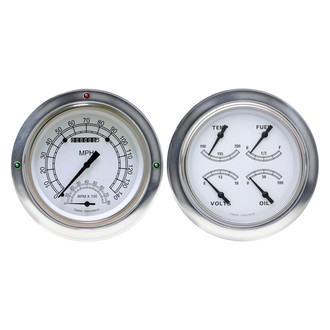 Classic Instruments® - Classic Series 4-5/8" Speedometer and Quad Direct Fit Gauge Set, 140 MPH