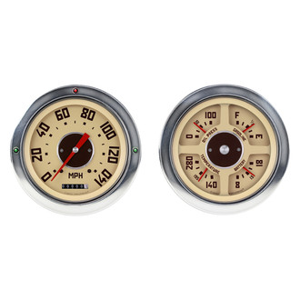 Classic Instruments® - 4-5/8" Speedometer and Quad Direct Fit Gauge Set, 140 MPH, 240-33