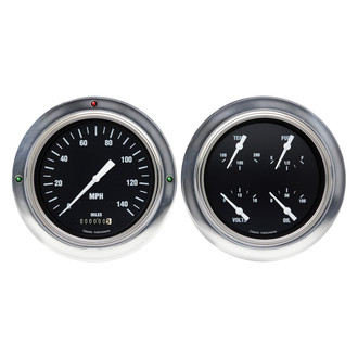 Classic Instruments® - Hot Rod Series 4-5/8" Speedometer and Quad Direct Fit Gauge Set, 140 MPH