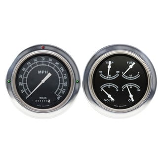 Classic Instruments® - Traditional Series 4-5/8" Speedometer and Quad Direct Fit Gauge Set, 140 MPH