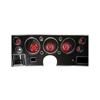 Classic Instruments® - V8 Red Steelie Series Custom Gauge Set