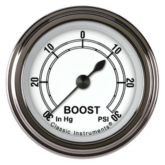 Classic Instruments® - Classic Series 2-1/8" Boost/Vacuum Gauge, -30 in Hg +30 PSI