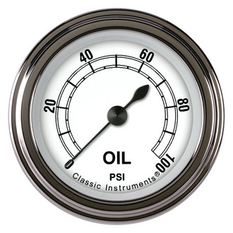 Classic Instruments® - Classic Series 2-1/8" Oil Pressure Gauge, 100 psi
