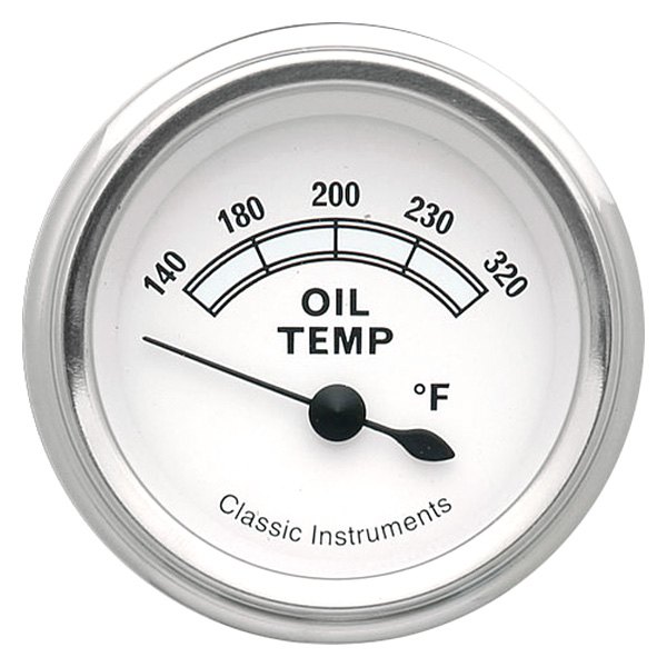 Classic Instruments® - Classic White Series 2-1/8" Oil Temperature Gauge