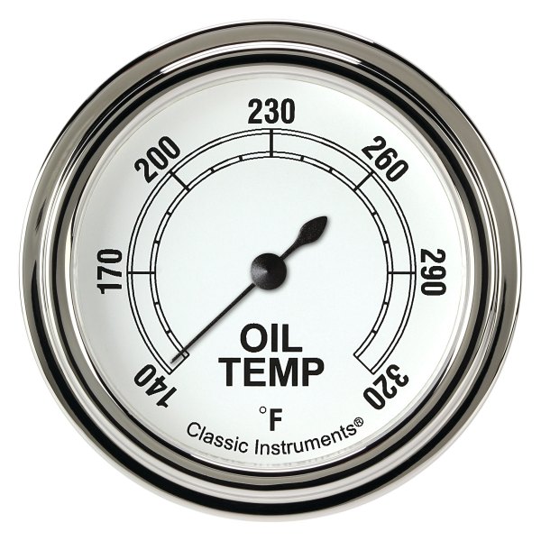 Classic Instruments® - Classic White Series 2-5/8" Oil Temperature Gauge