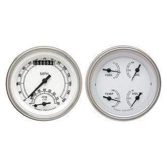 Classic Instruments® - Classic Series 3-3/8" Speedtachular and Quad Gauge Set, 140 MPH, 8,000 RPM