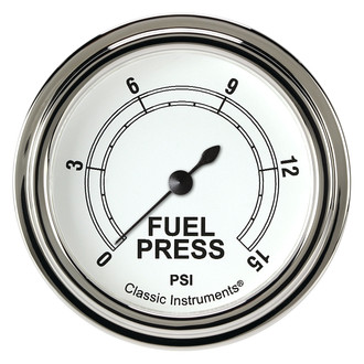 Classic Instruments® - Classic Series 2-5/8" Fuel Pressure Gauge, 15 psi