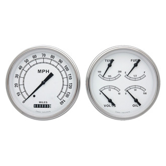 Classic Instruments® - Classic Series 4-5/8" Speedometer and Quad Gauge Set, 140 MPH