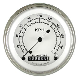 Classic Instruments® - Classic Series 3-3/8" Speedometer, 200 KPH