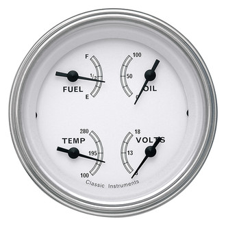 Classic Instruments® - Classic Series Quad Gauge, 8-18 V