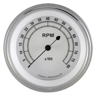 Classic Instruments® - Classic Series 3-3/8" Tachometer, 8,000 RPM