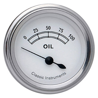 Classic Instruments® - Classic Series 2-1/8" Oil Pressure Gauge, 100 psi