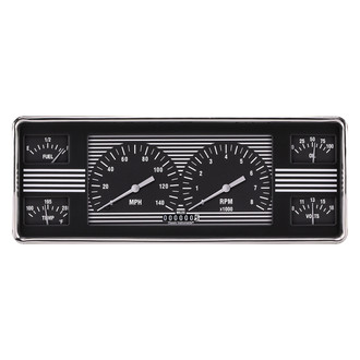 Classic Instruments® - Hot Rod Series 6-in-1 Cluster Direct Fit Gauge Kit, 140 MPH, 8,000 RPM