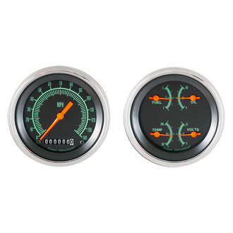 Classic Instruments® - G-Stock Series 3-3/8" Speedometer and Quad Gauge Set, 140 MPH