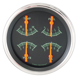 Classic Instruments® - G-Stock Series 4-5/8" Quad Gauge, 0-30, 8-18 V