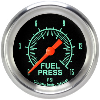 Classic Instruments® - G-Stock Series 2-5/8" Fuel Pressure Gauge, 15 psi