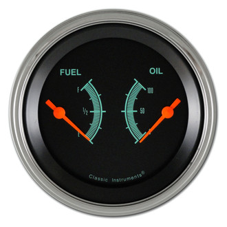 Classic Instruments® - G-Stock Series 3-3/8" Fuel & Oil Dual Gauge, 240-33