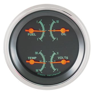 Classic Instruments® - G-Stock Series 3-3/8" Quad Gauge, 75-10, 8-18 V