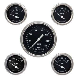 Classic Instruments® - Hot Rod Series 3-3/8" Custom 5-Gauge Set