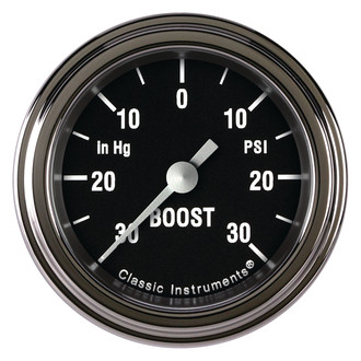 Classic Instruments® - Hot Rod Series Boost/Vacuum Gauge, -30 in Hg +30 PSI