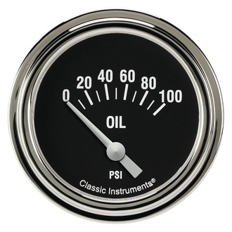 Classic Instruments® - Hot Rod Series 2-5/8" Oil Pressure Gauge, 100 psi