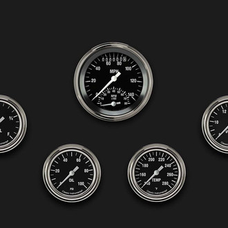 Classic Instruments® - Hot Rod Series 3-3/8" Custom 5-Gauge Set