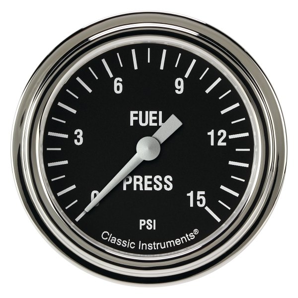Classic Instruments® - Hot Rod Series 2-5/8" Fuel Pressure Gauge, 15 psi