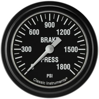 Classic Instruments® - Hot Rod Series Brake Pressure Gauge, 1800 psi