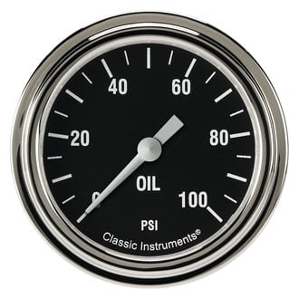 Classic Instruments® - Hot Rod Series Oil Pressure Gauge, 100 psi