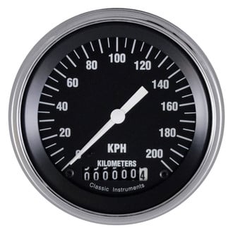 Classic Instruments® - Hot Rod Series 3-3/8" Speedometer, 200 KPH