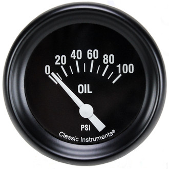Classic Instruments® - Hot Rod Series 2-1/8" Oil Pressure Gauge, 100 psi