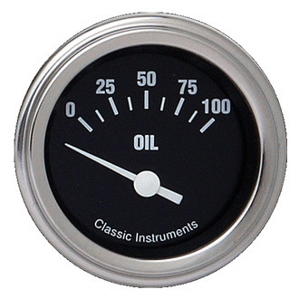 Classic Instruments® - Hot Rod Series 2-1/8" Oil Pressure Gauge, 100 psi