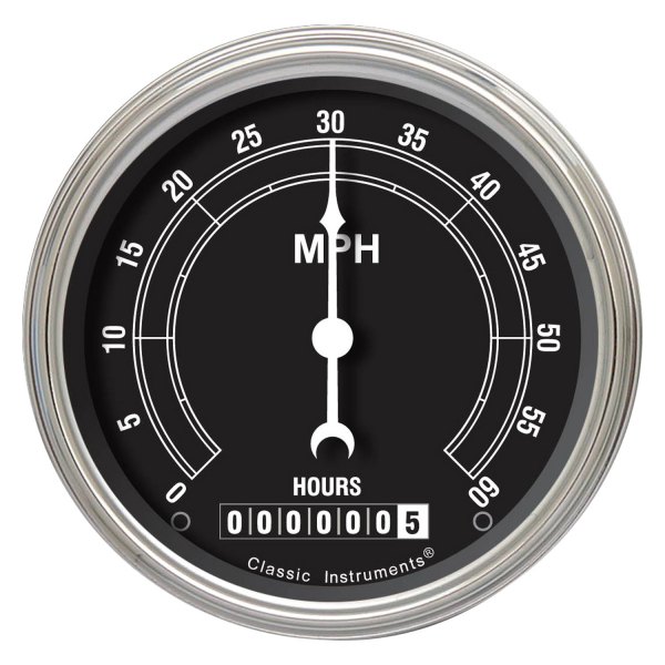 Classic Instruments® - Traditional Series 3-3/8" Low Speed Speedometer, 60 MPH