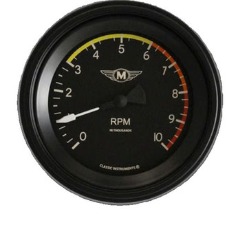 Classic Instruments® - Moal Bomber Series 3-3/8" Tachometer, 10,000 RPM