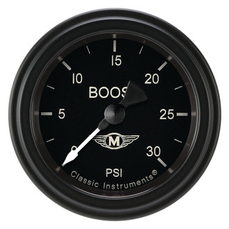 Classic Instruments® - Moal Bomber Series 2-1/8" Boost Gauge, 30 psi