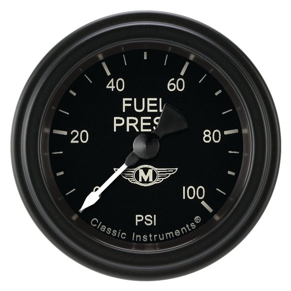Classic Instruments® - Moal Bomber Series 2-1/8" Fuel Pressure Gauge, 100 psi