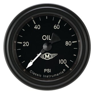 Classic Instruments® - Moal Bomber Series Oil Pressure Gauge, 100 psi