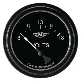 Classic Instruments® - Moal Bomber Series Voltmeter, 8-18 V
