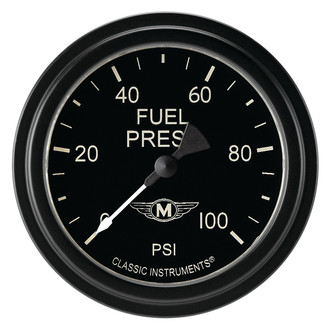 Classic Instruments® - Moal Bomber Series 2-5/8" Fuel Pressure Gauge, 100 psi