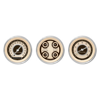 Classic Instruments® - Nostalgia VT Series 3-3/8" Custom 3-Gauge Set