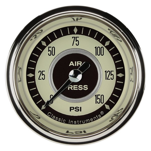 Classic Instruments® - Nostalgia VT Series 2-1/8" Air Pressure Gauge, 150 psi