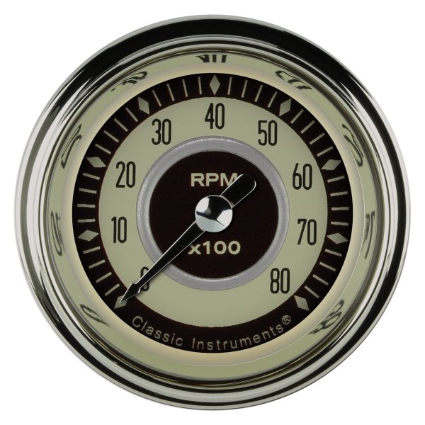 Classic Instruments® - Nostalgia VT Series 2-1/8" Tachometer, 8,000 RPM