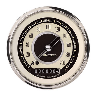 Classic Instruments® - Nostalgia VT Series 3-3/8" Speedometer, 200 KPH