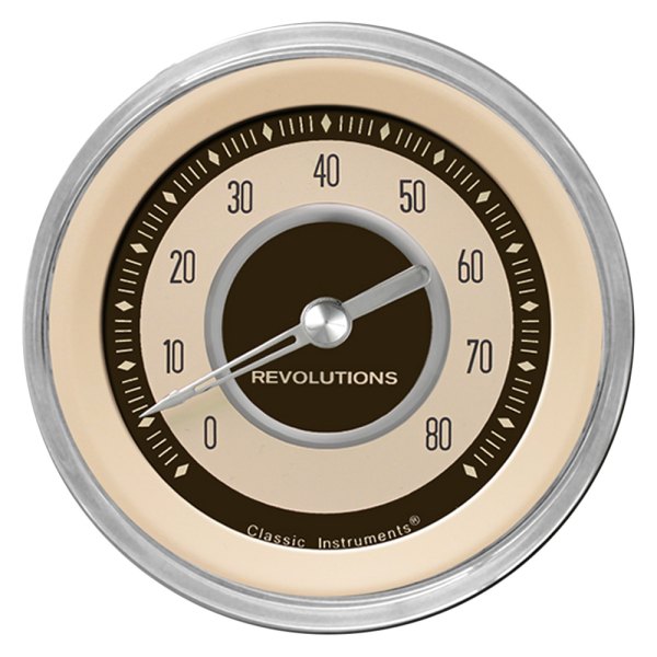 Classic Instruments® - Nostalgia VT Series 3-3/8" Tachometer, 8,000 RPM