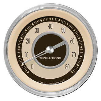 Classic Instruments® - Nostalgia VT Series 3-3/8" Tachometer, 8,000 RPM