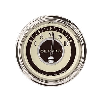 Classic Instruments® - Nostalgia VT Series Oil Pressure Gauge, 100 psi