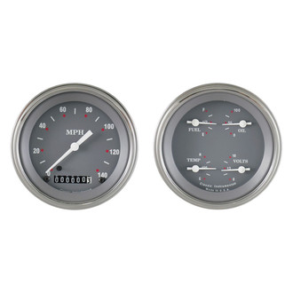 Classic Instruments® - SG Series 3-3/8" Speedometer and Quad Gauge Set, 140 MPH