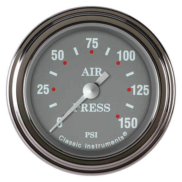 Classic Instruments® - Silver Gray Series 2-1/8" Air Pressure Gauge, 150 psi