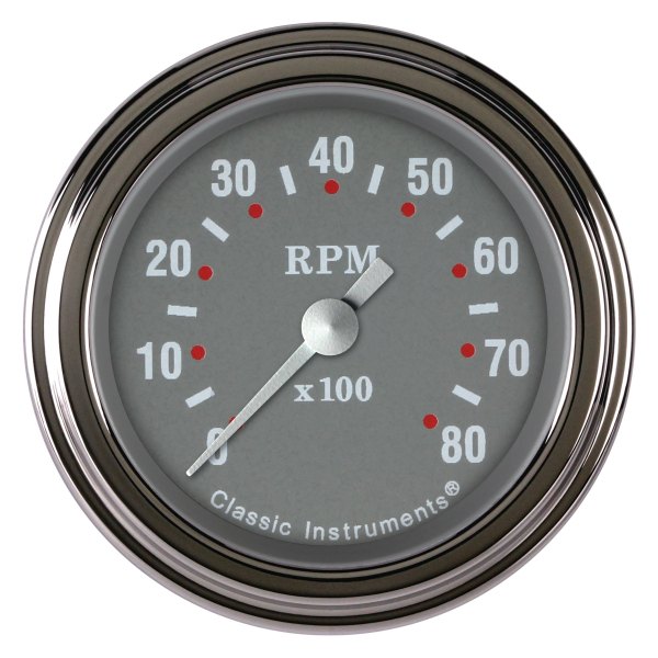 Classic Instruments® - Silver Gray Series 2-1/8" Tachometer, 8,000 RPM